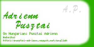 adrienn pusztai business card